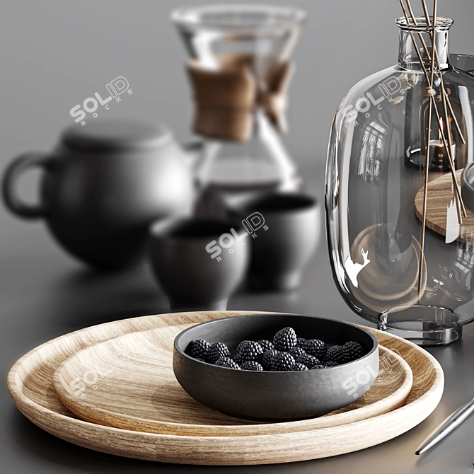 Kitchen Accessories Set 3D Model 3D model image 6