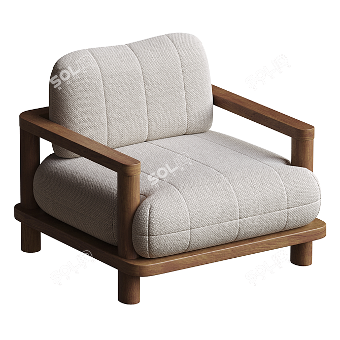 Chic San Rafael Lounge Chair 3D model image 1