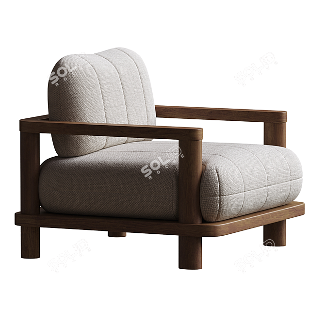 Chic San Rafael Lounge Chair 3D model image 2