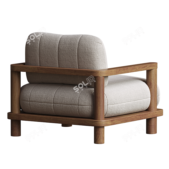 Chic San Rafael Lounge Chair 3D model image 3