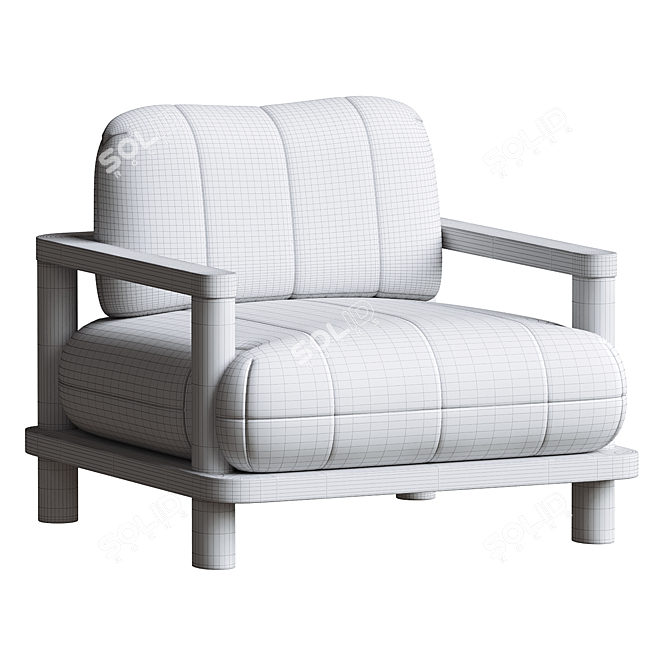 Chic San Rafael Lounge Chair 3D model image 5