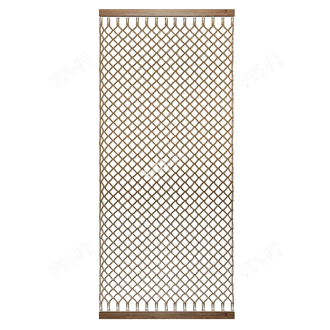 Macrame Partition Wall Panel 3D model image 1