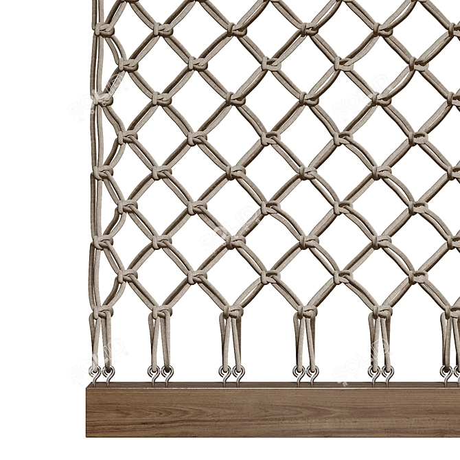 Macrame Partition Wall Panel 3D model image 2