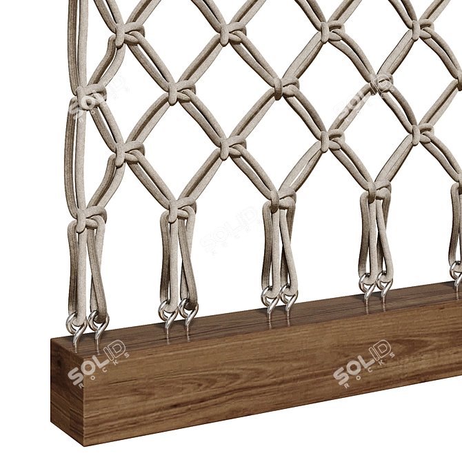 Macrame Partition Wall Panel 3D model image 3