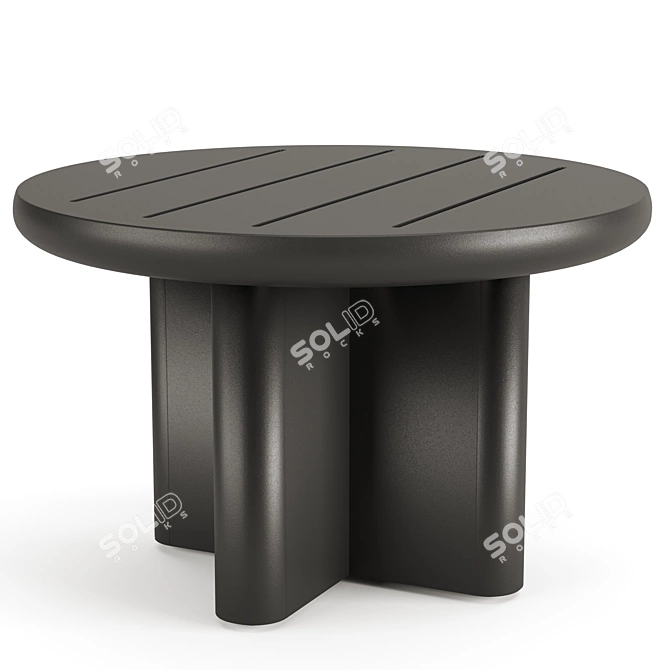 RH PALMA Aluminum Side Table 3D model image 2