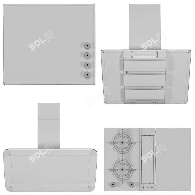 Caple Kitchen Appliance Bundle 3D model image 6