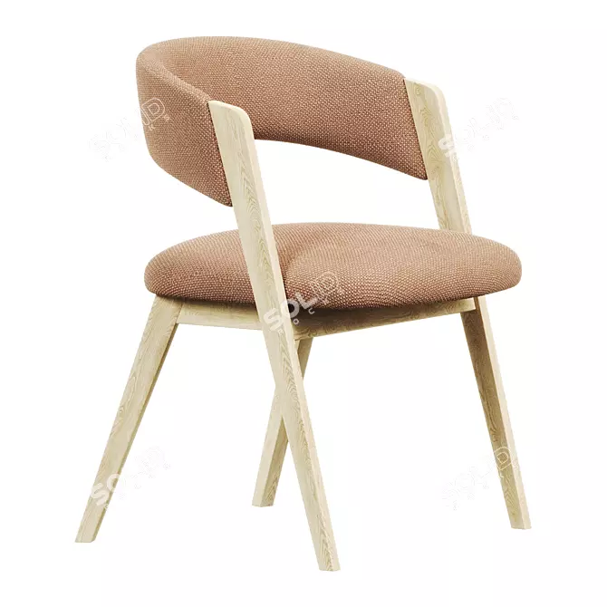 Sleek Kaya Dining Chair 3D model image 3