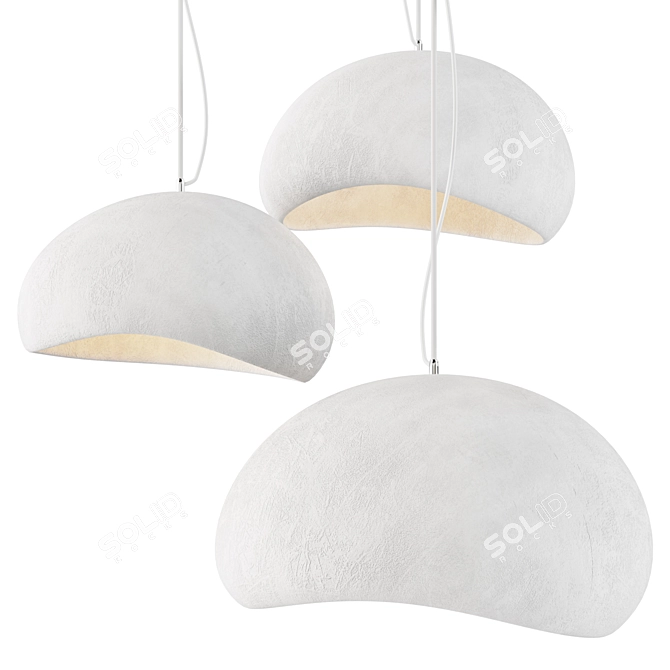 Unique Rough Chandelier B 3D model image 1