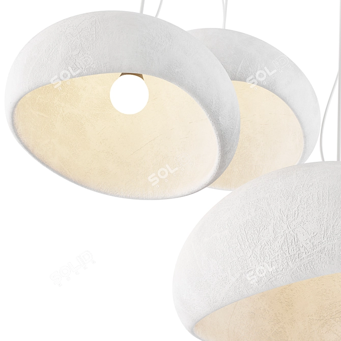 Unique Rough Chandelier B 3D model image 2