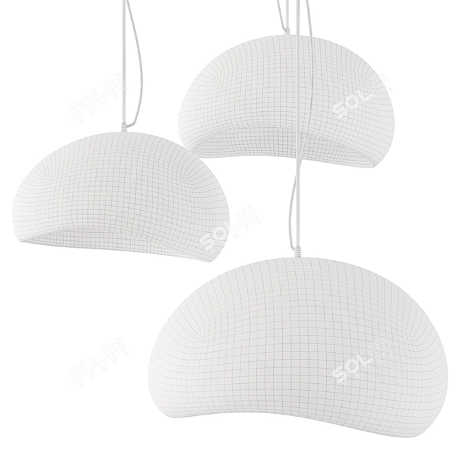 Unique Rough Chandelier B 3D model image 3