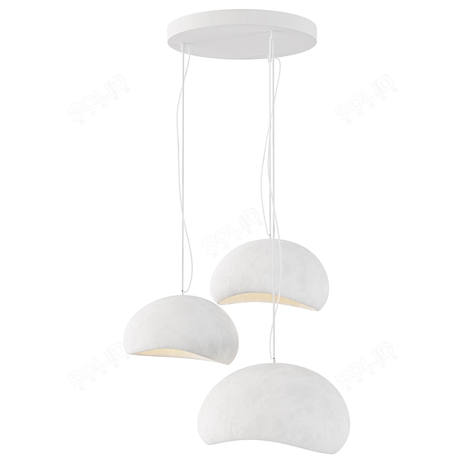 Unique Rough Chandelier B 3D model image 5