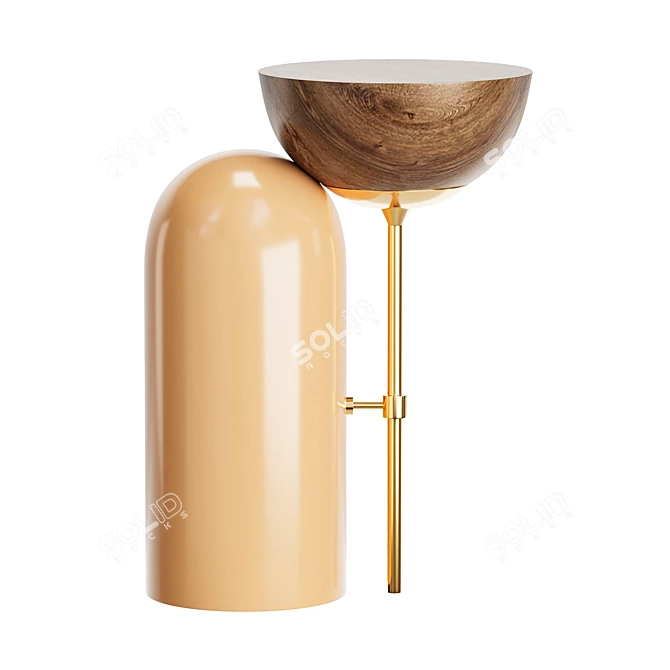 Modern Side Table Haden Oak 3D model image 1