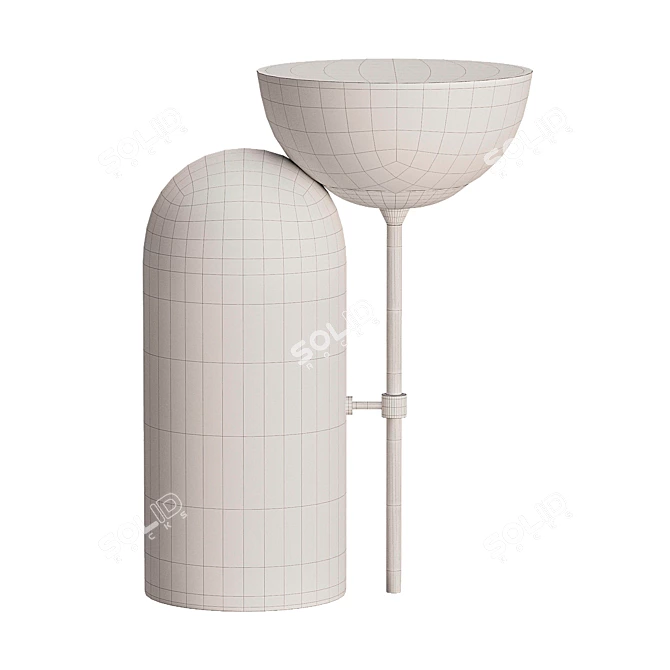 Modern Side Table Haden Oak 3D model image 2