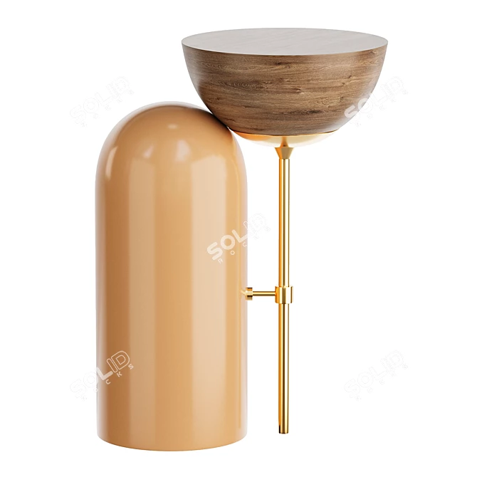 Modern Side Table Haden Oak 3D model image 3