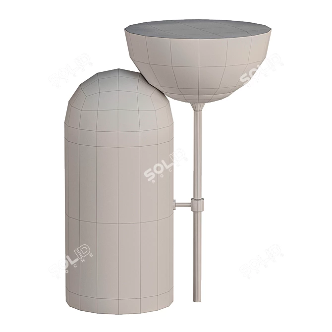 Modern Side Table Haden Oak 3D model image 4