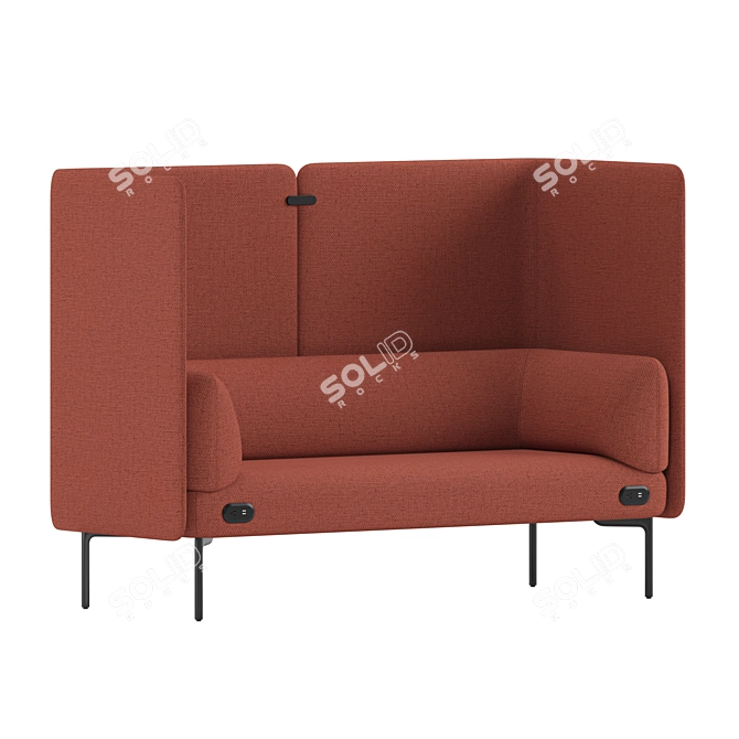 Haworth Cabana 2-Seater Modular Sofa 3D model image 4