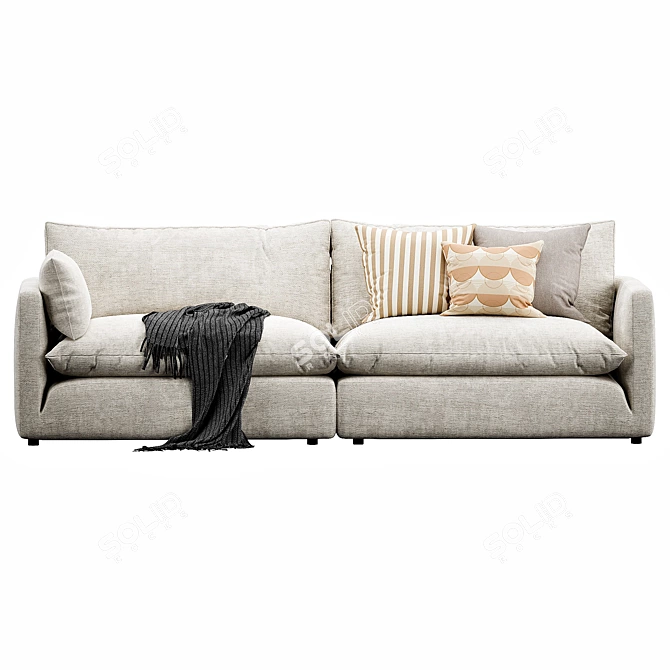 Relax in Style with Unwind Sofa 3D model image 2