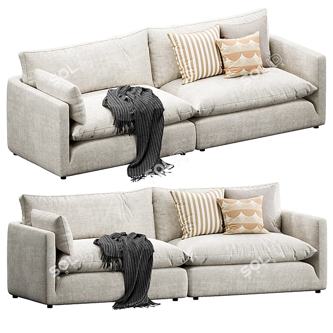 Relax in Style with Unwind Sofa 3D model image 3