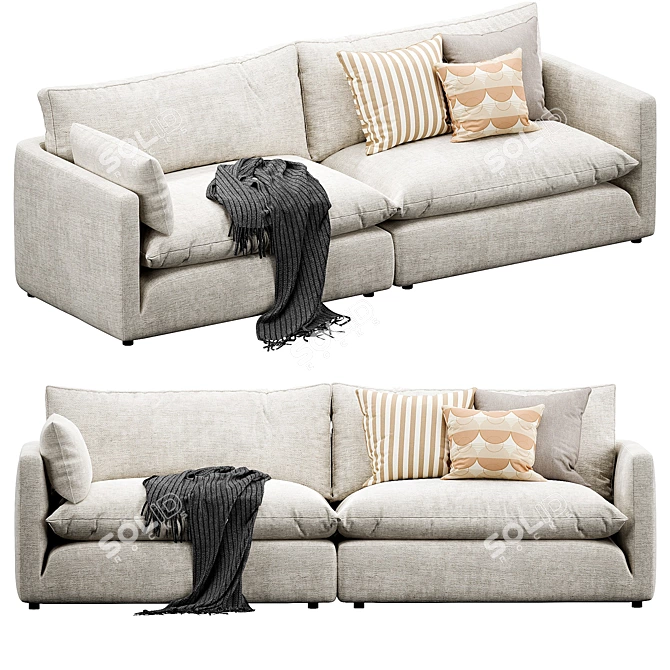 Relax in Style with Unwind Sofa 3D model image 6