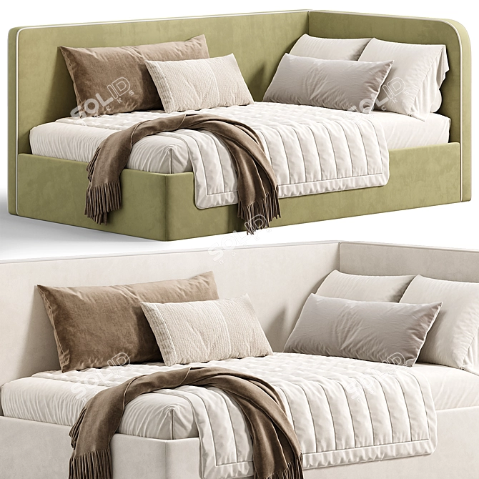 Roxy Sofa-Bed: Stylish Compact Multifunctional 3D model image 1