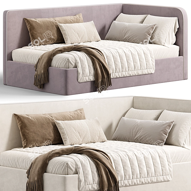 Roxy Sofa-Bed: Stylish Compact Multifunctional 3D model image 3