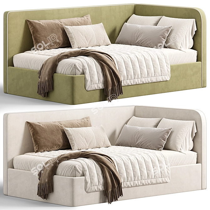 Roxy Sofa-Bed: Stylish Compact Multifunctional 3D model image 5