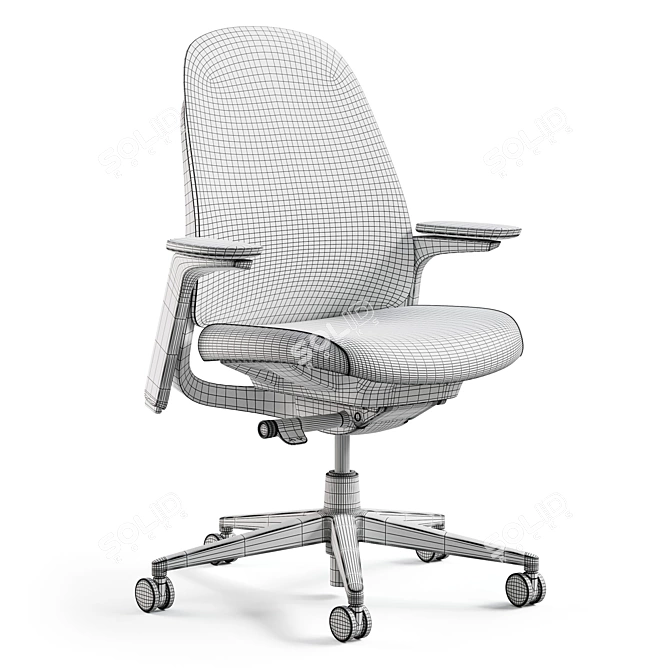 Ergonomic Haworth Breck Chair 3D model image 7