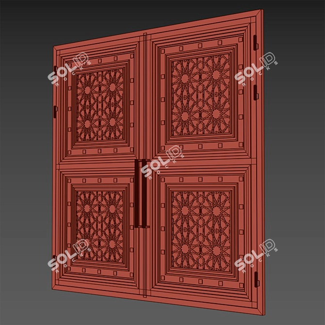 Corona Render Gate 023 Black 3D model image 5