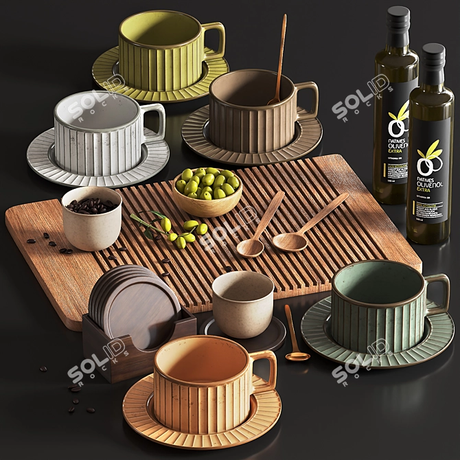 3DsMax Kitchen Accessory Models 3D model image 1