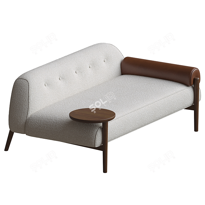 Wyatt Blanc Sofa Daybed 3D model image 2