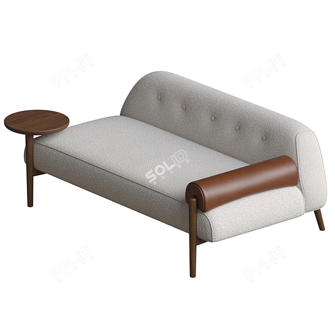 Wyatt Blanc Sofa Daybed 3D model image 4