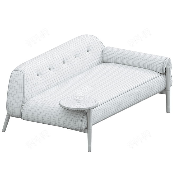 Wyatt Blanc Sofa Daybed 3D model image 5