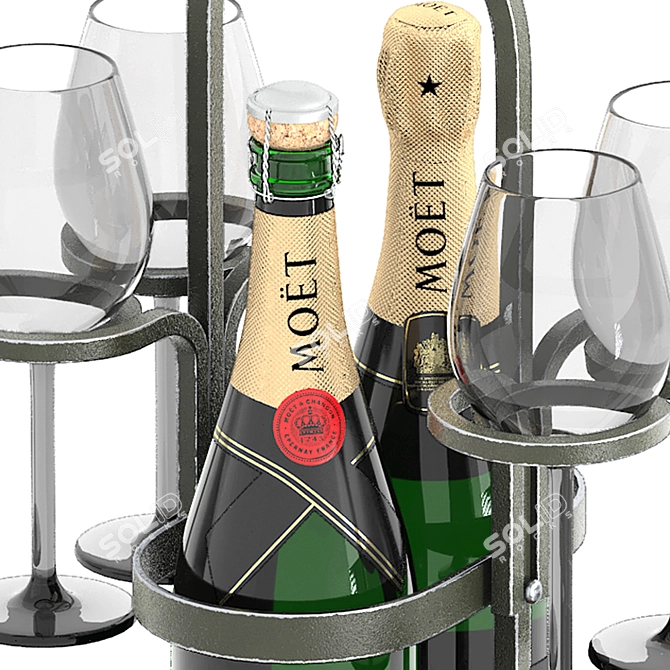 Weston Wine Caddy 3D Model 3D model image 4