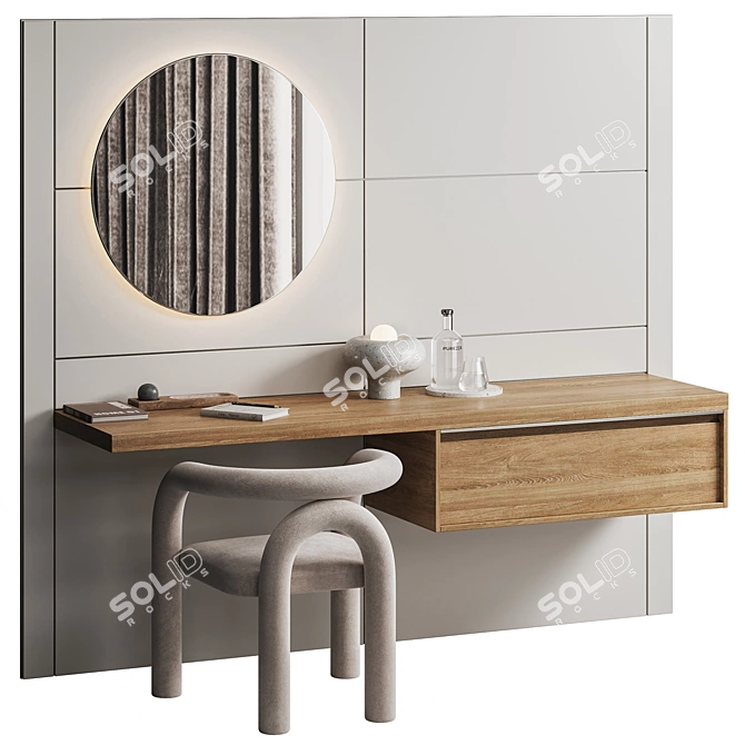Contemporary Work Station Design 3D model image 1