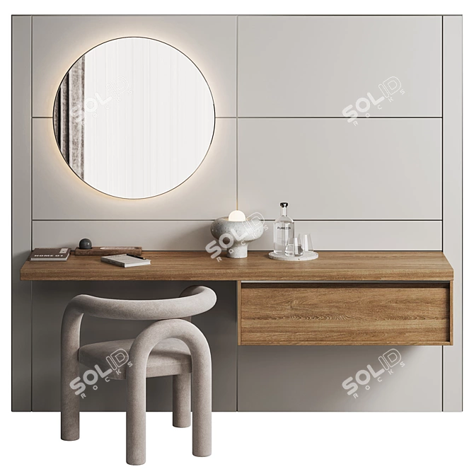 Contemporary Work Station Design 3D model image 2