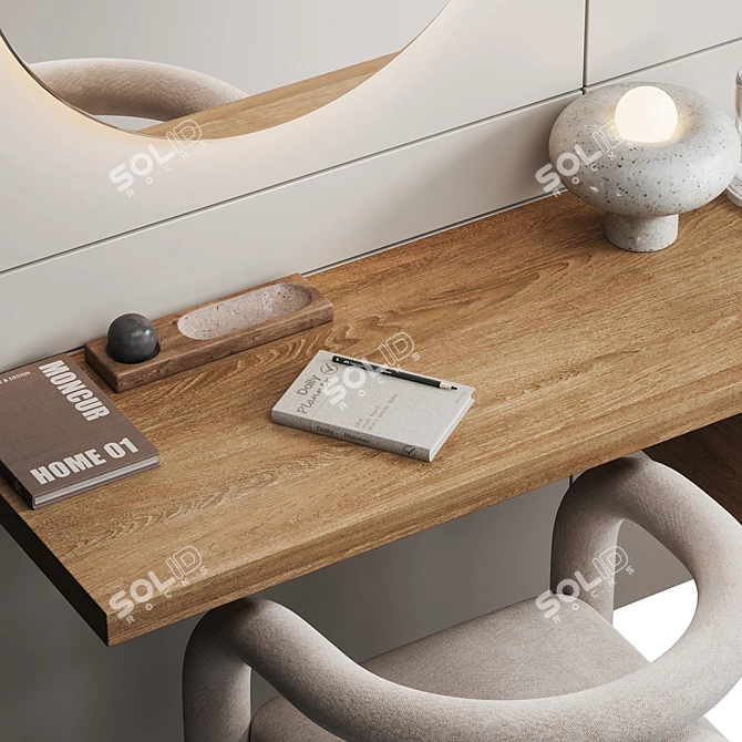 Contemporary Work Station Design 3D model image 3