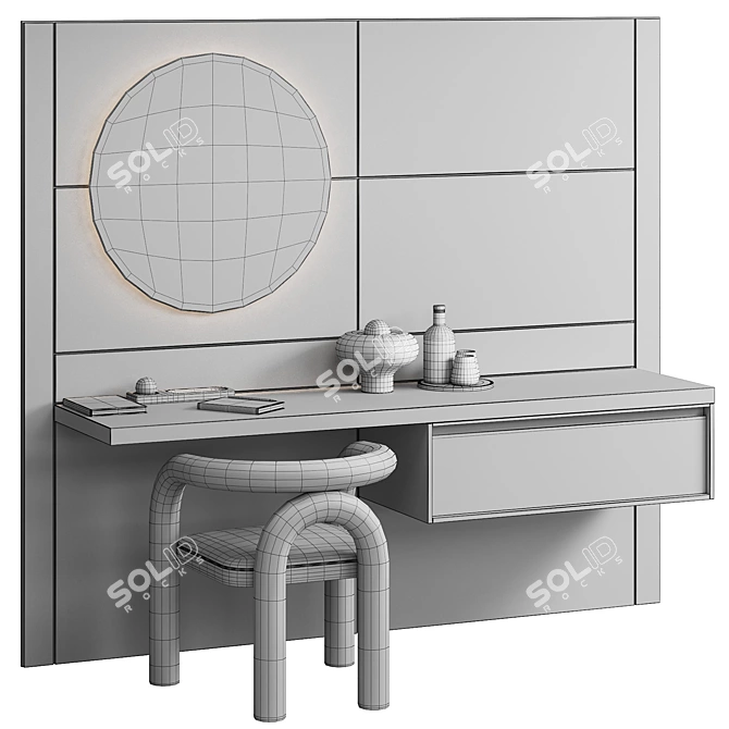 Contemporary Work Station Design 3D model image 6