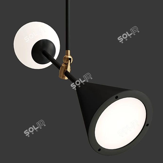 Sleek Spear Pendant Light 3D model image 3