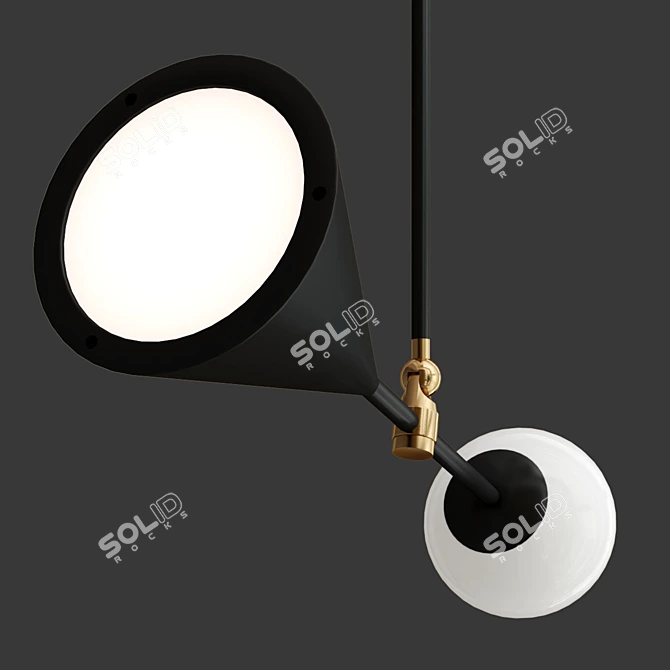 Sleek Spear Pendant Light 3D model image 4