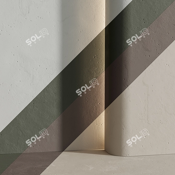 Beige Decorative Plaster Material 3D model image 2