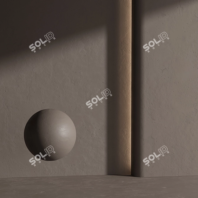 Beige Decorative Plaster Material 3D model image 5