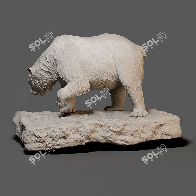 Bear Sculpture 3D Model 3D model image 2