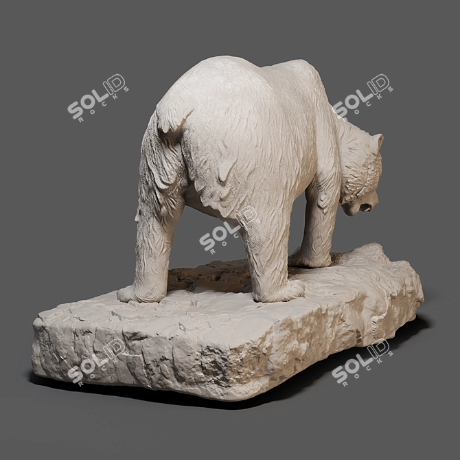 Bear Sculpture 3D Model 3D model image 3