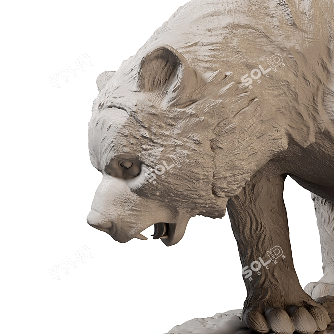 Bear Sculpture 3D Model 3D model image 10