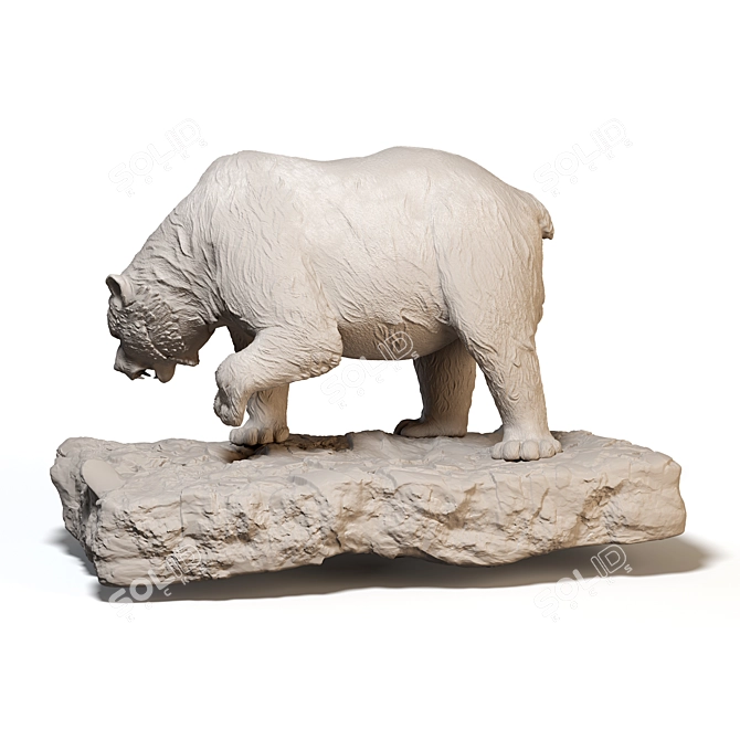 Bear Sculpture 3D Model 3D model image 11