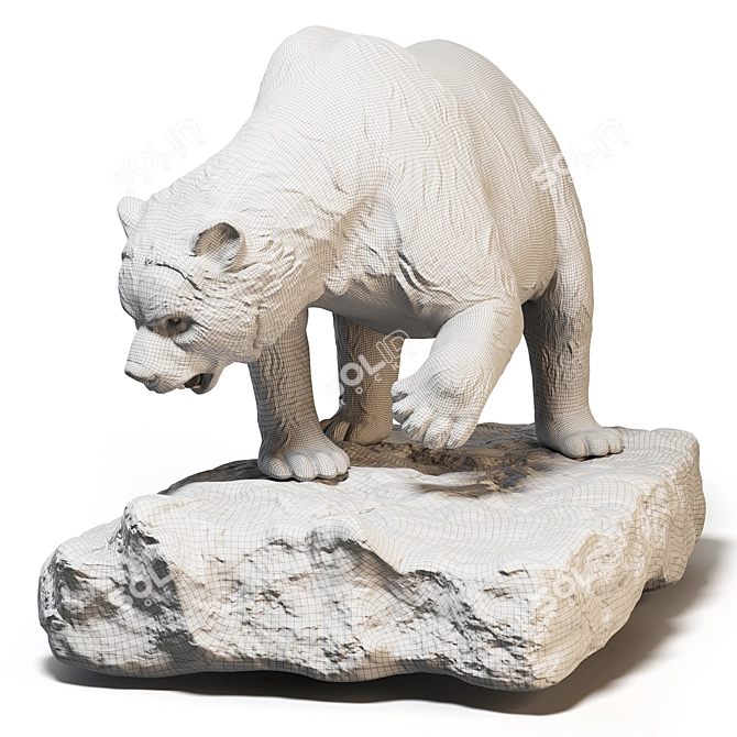 Bear Sculpture 3D Model 3D model image 13