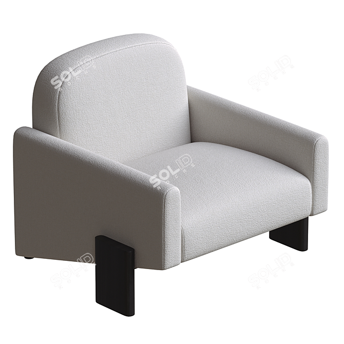 Elegant Sakura Armchair, Exceptional Quality 3D model image 1
