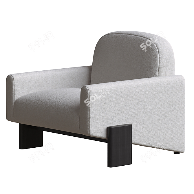 Elegant Sakura Armchair, Exceptional Quality 3D model image 3