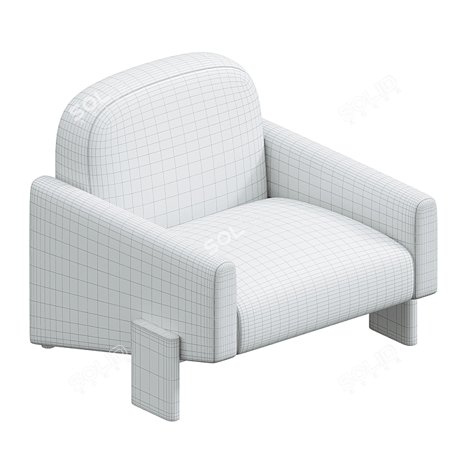 Elegant Sakura Armchair, Exceptional Quality 3D model image 5
