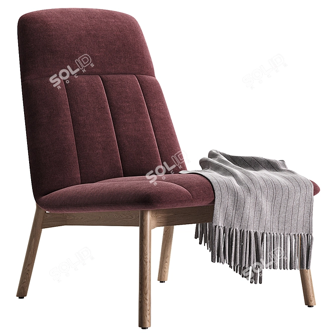 Modern Design Essie Armchair 3D Model 3D model image 2